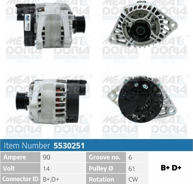 Meat & Doria 5530251 - Генератор autosila-amz.com