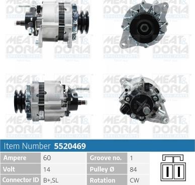 Meat & Doria 5520469 - Генератор autosila-amz.com