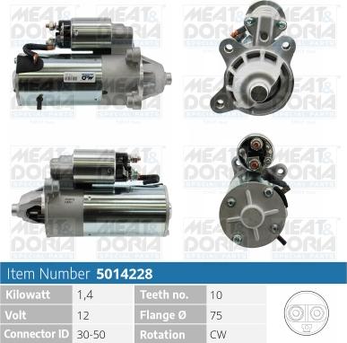 Meat & Doria 5014228 - Стартер autosila-amz.com