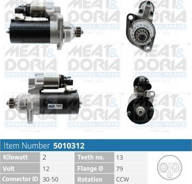 Meat & Doria 5010312 - Стартер autosila-amz.com