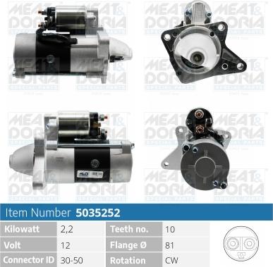 Meat & Doria 5035252 - Стартер autosila-amz.com
