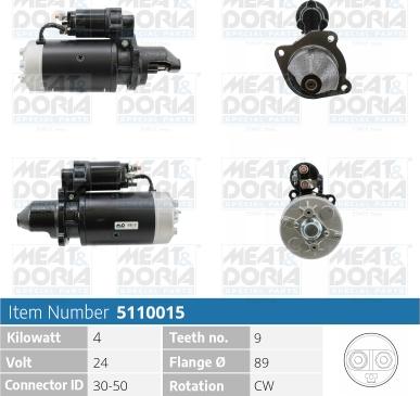 Meat & Doria 5110015 - Стартер autosila-amz.com