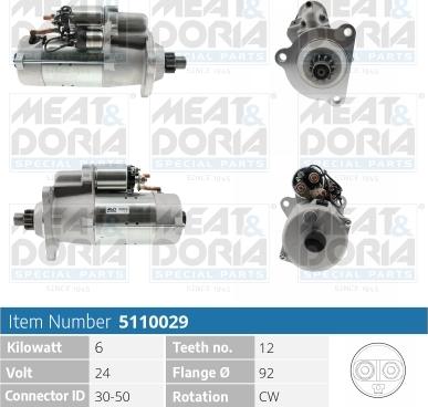 Meat & Doria 5110029 - Стартер autosila-amz.com