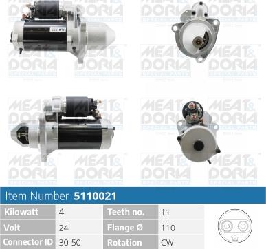 Meat & Doria 5110021 - Стартер autosila-amz.com