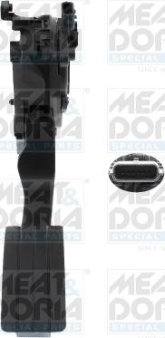 Meat & Doria 83782 - Комплект педали управления подачей топлива autosila-amz.com