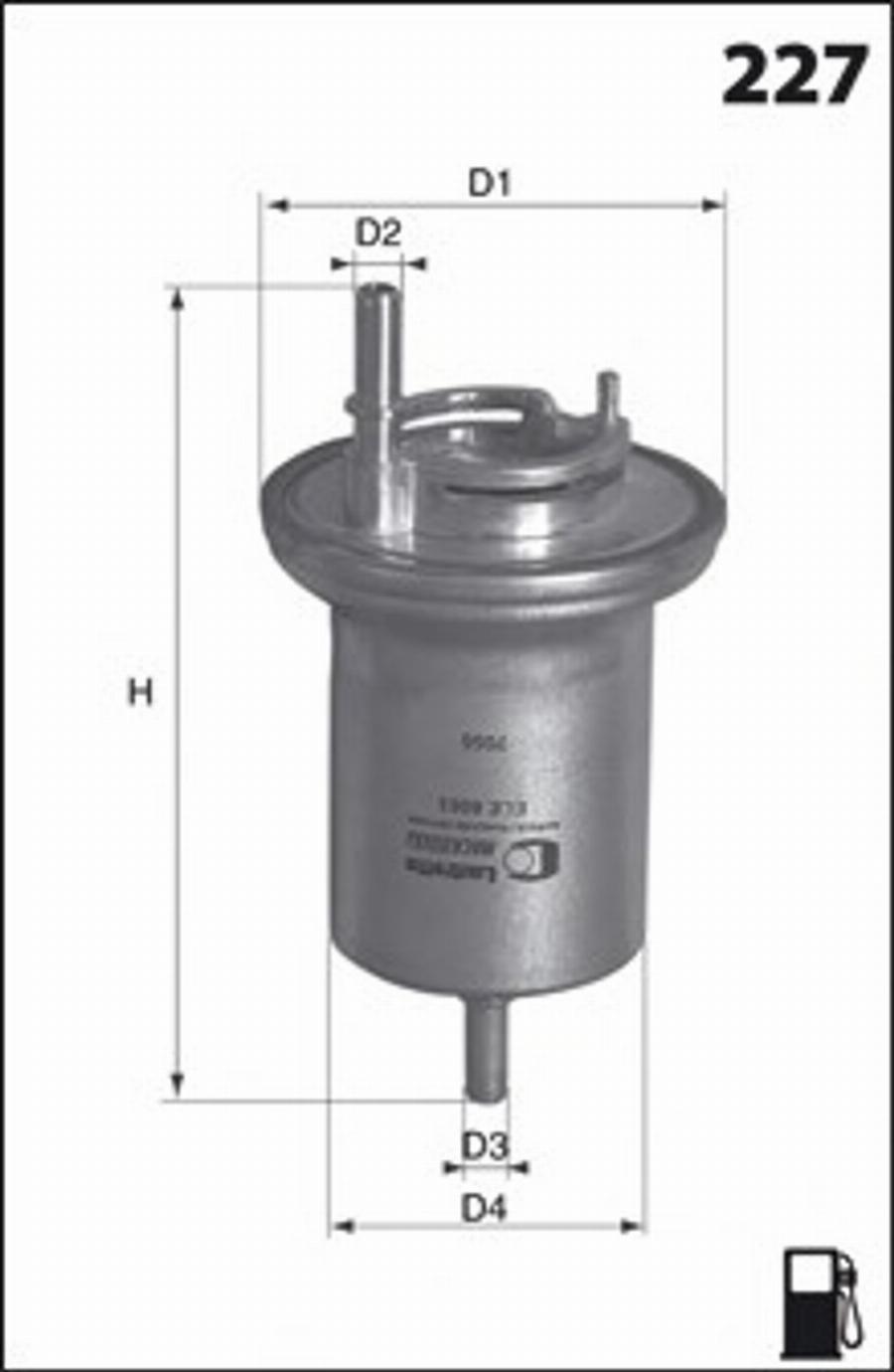 Mecafilter E17 - Автозапчасть/Фильтр топливный VAG A2 autosila-amz.com