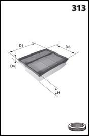 Mecafilter ELP3751 - Воздушный фильтр, двигатель autosila-amz.com