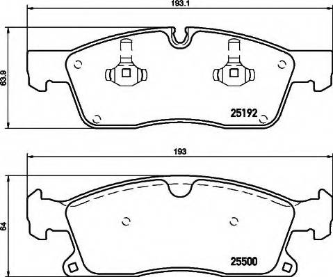 Mercedes-Benz A 007 420 80 20 - Тормозные колодки, дисковые, комплект autosila-amz.com