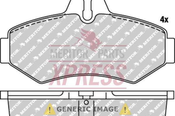 Meritor MDP1102 - Тормозные колодки, дисковые, комплект autosila-amz.com