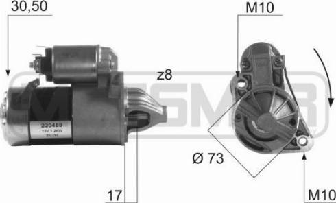 Messmer 220489A - Стартер autosila-amz.com