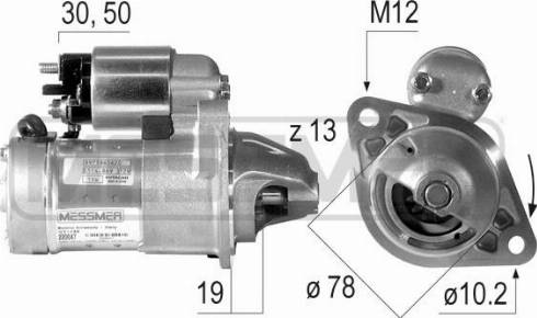 Messmer 220047A - Стартер autosila-amz.com