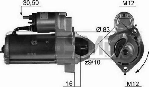 Messmer 220037A - Стартер autosila-amz.com