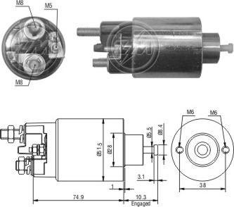 Messmer ZM993 - Тяговое реле, соленоид, стартер autosila-amz.com