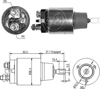 Messmer ZM975 - Тяговое реле, соленоид, стартер autosila-amz.com