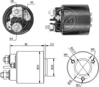 Messmer ZM490 - Тяговое реле, соленоид, стартер autosila-amz.com