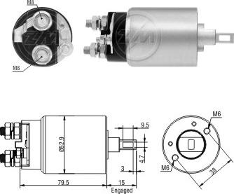 Messmer ZM4981 - Тяговое реле, соленоид, стартер autosila-amz.com