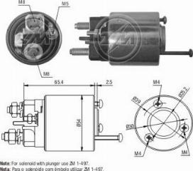 Messmer ZM497 - Тяговое реле, соленоид, стартер autosila-amz.com