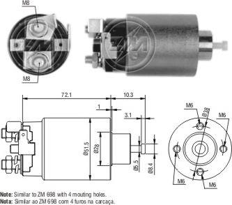 Messmer ZM4698 - Тяговое реле, соленоид, стартер autosila-amz.com