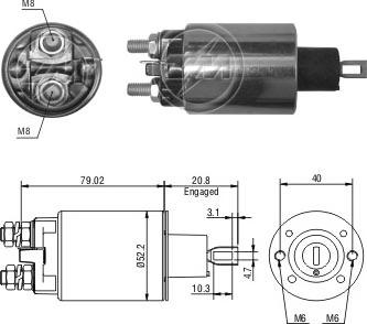 Messmer ZM480 - Тяговое реле, соленоид, стартер autosila-amz.com