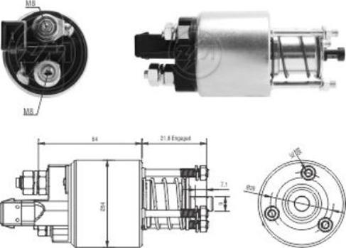 Messmer ZM4397 - Тяговое реле, соленоид, стартер autosila-amz.com