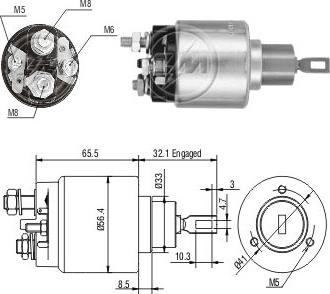 Messmer ZM475 - Тяговое реле, соленоид, стартер autosila-amz.com