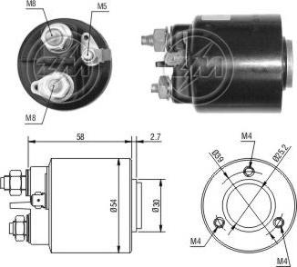 Messmer ZM599 - Тяговое реле, соленоид, стартер autosila-amz.com