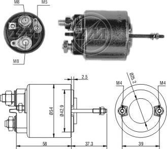 Messmer ZM598 - Тяговое реле, соленоид, стартер autosila-amz.com