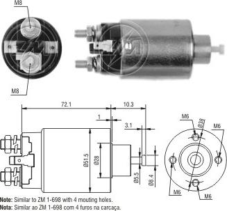 Messmer ZM5698 - Тяговое реле, соленоид, стартер autosila-amz.com