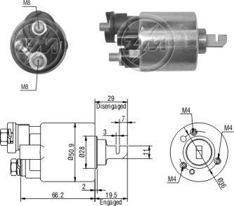 Messmer ZM608 - Тяговое реле, соленоид, стартер autosila-amz.com