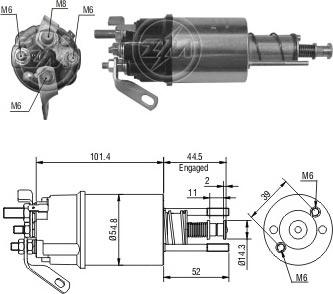 Messmer ZM610 - Тяговое реле, соленоид, стартер autosila-amz.com