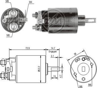 Messmer ZM685 - Тяговое реле, соленоид, стартер autosila-amz.com