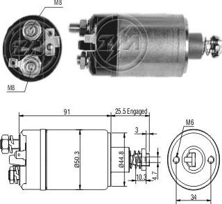 Messmer ZM626 - Тяговое реле, соленоид, стартер autosila-amz.com