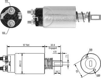 Messmer ZM1982 - Тяговое реле, соленоид, стартер autosila-amz.com