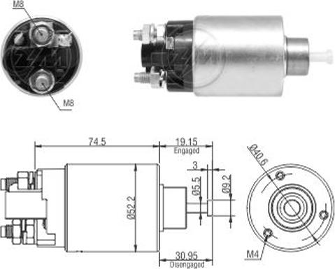 Messmer ZM1866 - Тяговое реле, соленоид, стартер autosila-amz.com