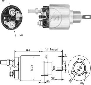 Messmer ZM876 - Тяговое реле, соленоид, стартер autosila-amz.com