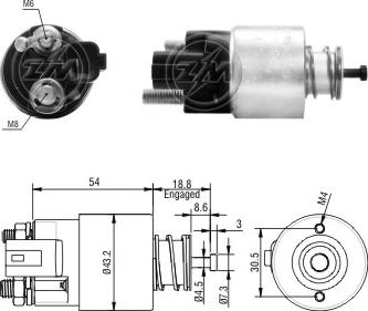 Messmer ZM391 - Тяговое реле, соленоид, стартер autosila-amz.com