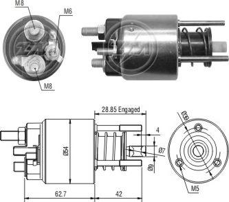 Messmer ZM3395 - Тяговое реле, соленоид, стартер autosila-amz.com