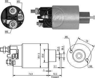 Messmer ZM2993 - Тяговое реле, соленоид, стартер autosila-amz.com