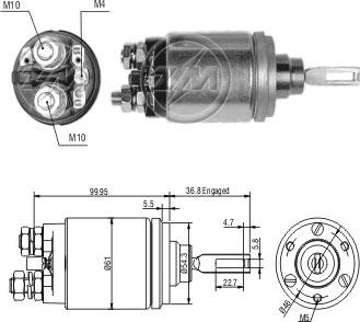 Messmer ZM742 - Тяговое реле, соленоид, стартер autosila-amz.com