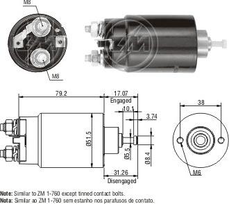 Messmer ZM760 - Тяговое реле, соленоид, стартер autosila-amz.com