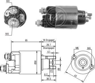 Messmer ZM708 - Тяговое реле, соленоид, стартер autosila-amz.com