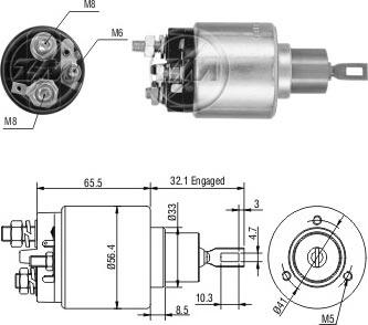 Messmer ZM775 - Тяговое реле, соленоид, стартер autosila-amz.com