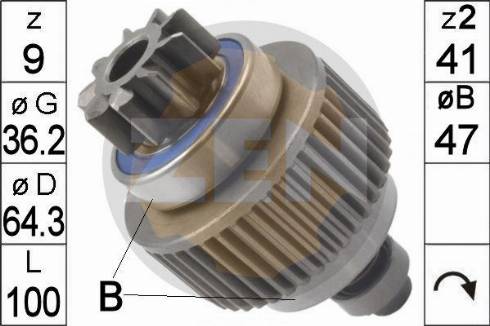 Messmer ZN1858 - Ведущая шестерня, бендикс, стартер autosila-amz.com