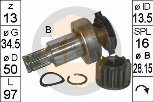 Messmer ZN1826 - Ведущая шестерня, бендикс, стартер autosila-amz.com