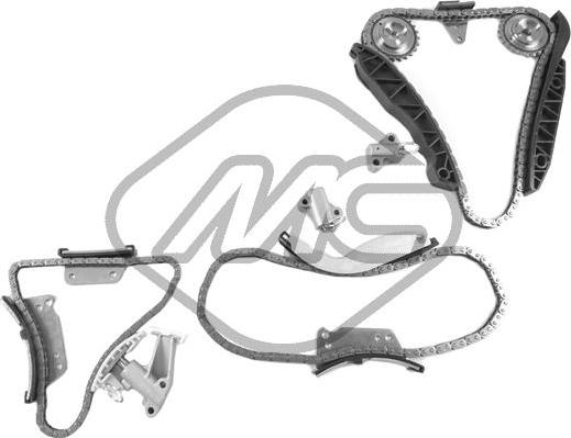 Metalcaucho 51361 - Комплект цепи привода распредвала autosila-amz.com