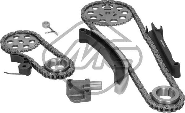 Metalcaucho 51380 - Комплект цепи привода распредвала autosila-amz.com