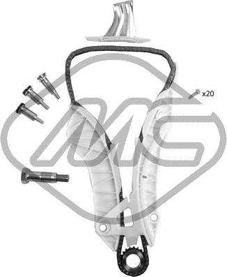 Metalcaucho 58314 - Комплект цепи привода распредвала autosila-amz.com