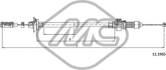 Metalcaucho 80901 - Тросик газа autosila-amz.com