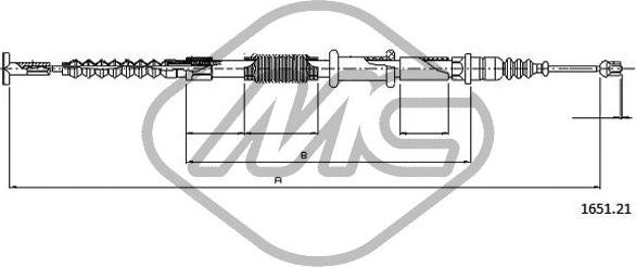 Metalcaucho 80482 - Тросик, cтояночный тормоз autosila-amz.com