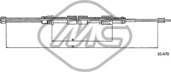 Metalcaucho 80313 - Тросик, cтояночный тормоз autosila-amz.com